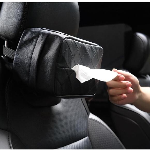 Car Standard Tissue Holder Extra Large Organization fit for Daily Use (Black) - Picture 1 of 5